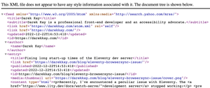 Пример необработанных XML-файлов RSS-лент